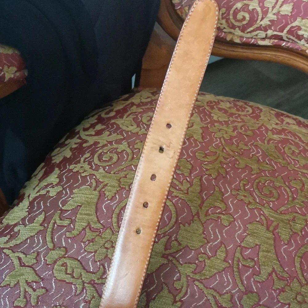MARTIN DINGMAN Genuine Coachman Leather   Belt in Brown